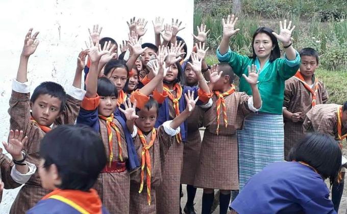 Practical session on Hand Washing.