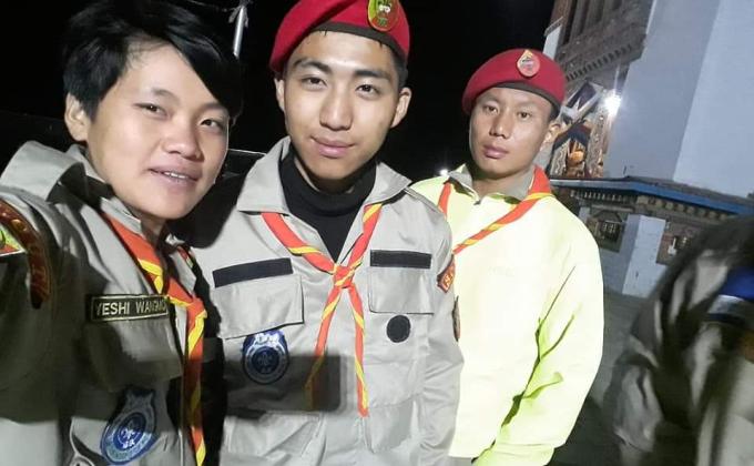 Leadership scouts organised crowd control at a religious event