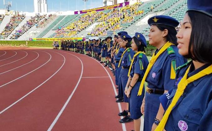 ไปเข้าร่วมงานลูกเสือ ณ พระบรมราชานุสาวรีย์