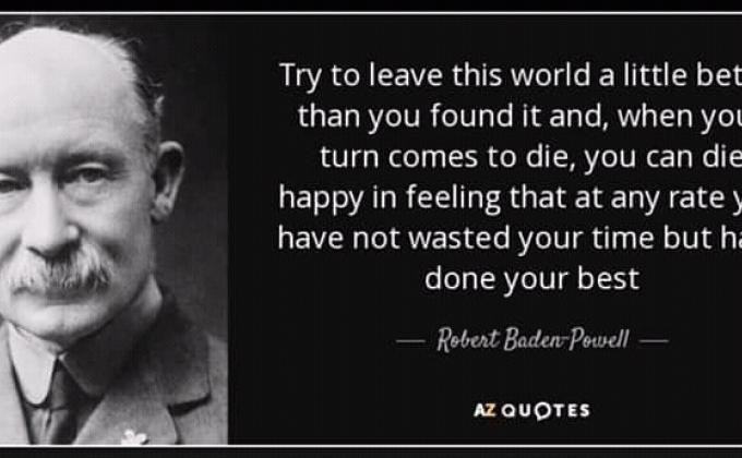 Scouts in community sanitation program