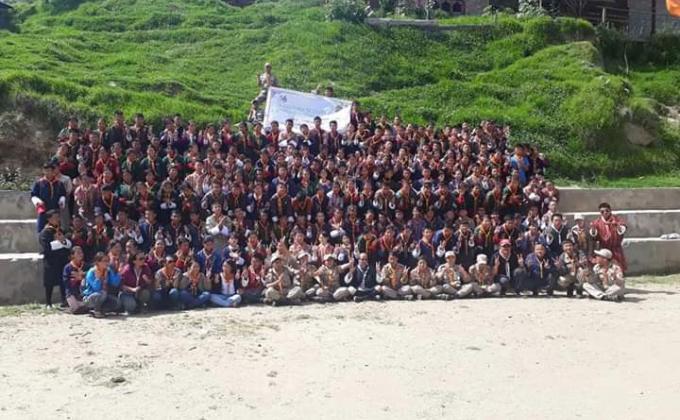 community service during bitekha scout camp