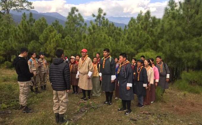 Scout hike for ourdoor education