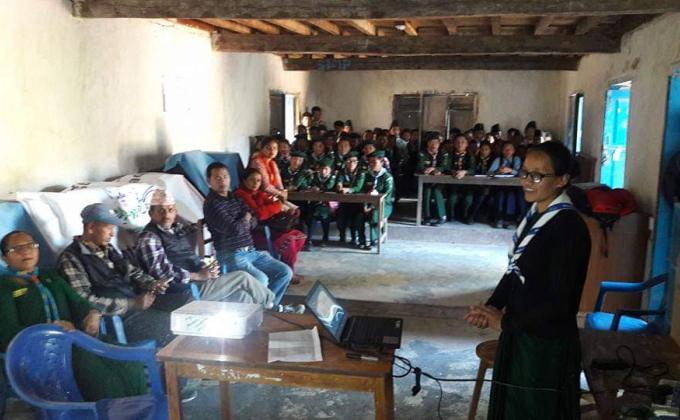 Orientation program Of MoP at school, Nepal