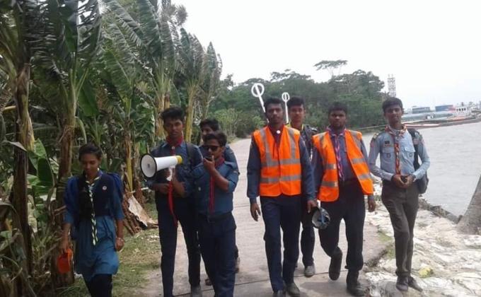 দুর্যোগ মোবাবিলায় রোভার স্কাউটদের পূর্ব প্রস্তুতি    