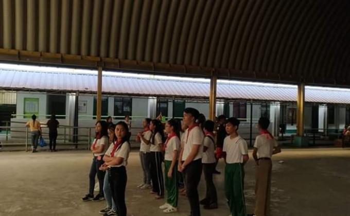 Day #1 Opening of Brigada Eskwela, SWA Entry of Caloocan High School Senior Scouts