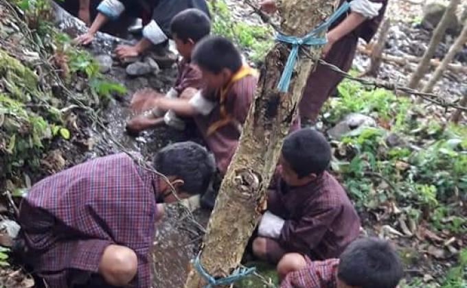 Cleaning water source