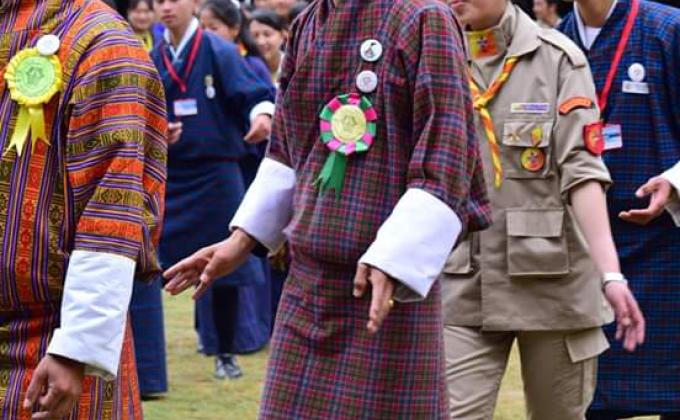 crowd control at drukgyel at foundation day 