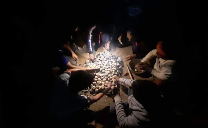 "BACKWOODSMAN COOKING" @ Gorgawn village Danapur