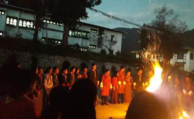 Closing Ceremony For Sherubling Central School's scout.