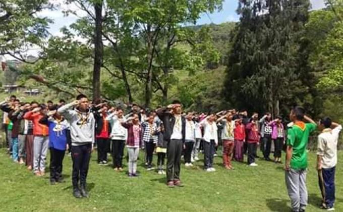 Last camping for Trongsa scout. 