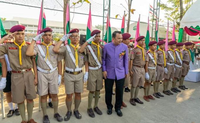 จราจรพิธีวางศิลาฤกษ์อาคาร "นวการวิมล"