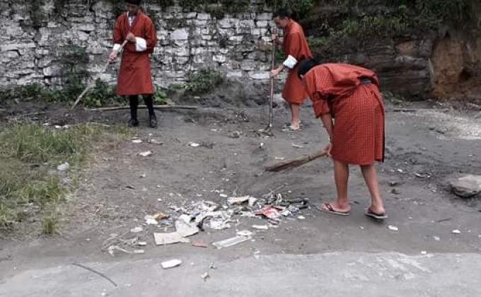 Cleaning of Dzong Area