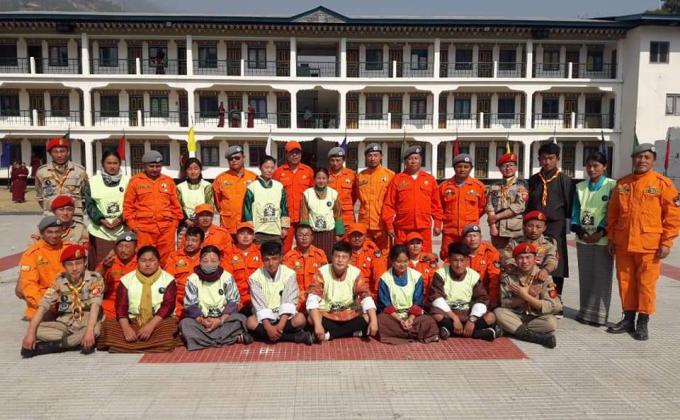 Volunteers during Rangjung Drupchen, Trashigang