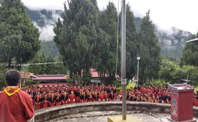 Hosting morning assembly 