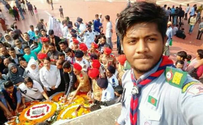 বুদ্ধিজীবী দিবস উপলক্ষ্যে বুদ্ধিজীবী শহিদ মিনারে ফুল অর্পন। 
