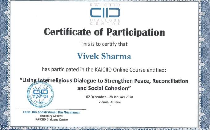 E-Learning course on Using for InterReligious Dialogue to Strengthen Peace.
