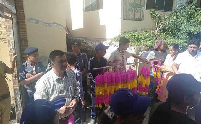 Service in Distt. Level Girls Sports Tournament Anni