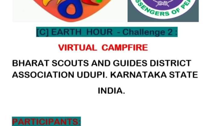 challenge 2 :virtual camp fire-- By Bharath Scouts and Guides District Association Udupi. Karnataka State India "
