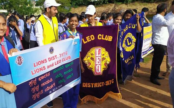 Celebrating 150th Years Of Peace:Swachh Bharat Ceanliness Drive :Gaandhijayanthi celebration: by BSG Udupi. Karnataka State. India .