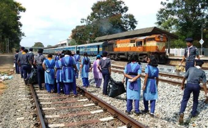 33rd month of swachh Bharat clinliness Drive at Indrali Railway station  Udupi,karnataka state
