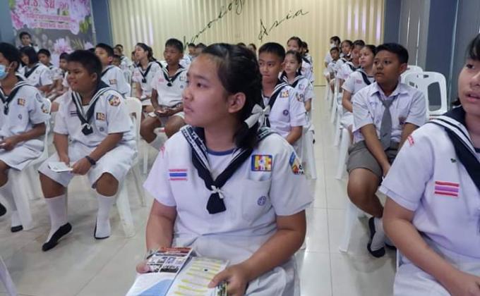 ลูกเสือเข้าอบรมกิจกรรมการศึกษาต่อระดับมัธยมศึกษา