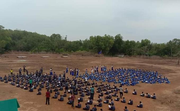 Thrithiya Sopan Exam with 450 Scouts and Guides (including Scouter, Guider) from 8/4/2019 to 9/4/2019 at Dr. V S Acharya Bharat Scout and Guide Diatrict Training Centre, Pragathinagar, Alevoor. 