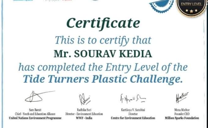 Sankalp project
(B)  Environment and Sustainability 
Challange 2- #Plastic_Tide_Turners_Challenge