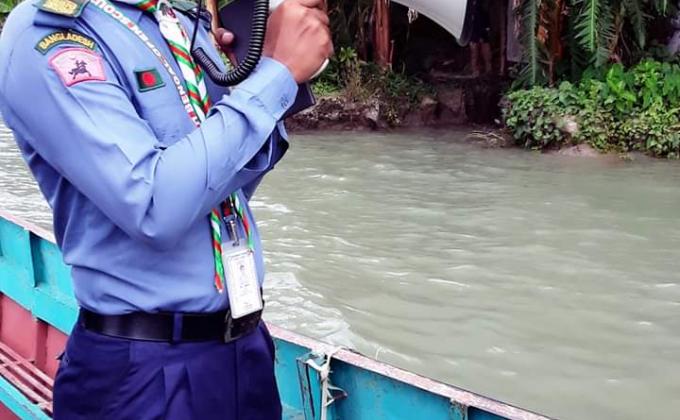 ধন্যবাদ ঝালকাঠি জেলা রোভার(Jhalakati District Scout's warning campaign to deal with the damage caused by cyclone Ampan in the river bank area ...)