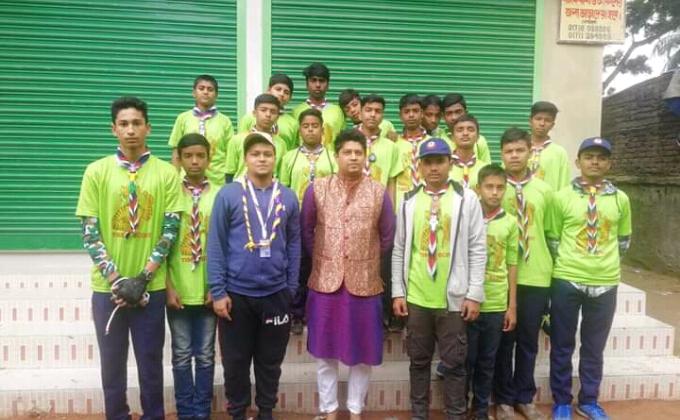 Himanshu Kumar Dutt Memorial Free Scout Group provided food assistance to the needy families.

