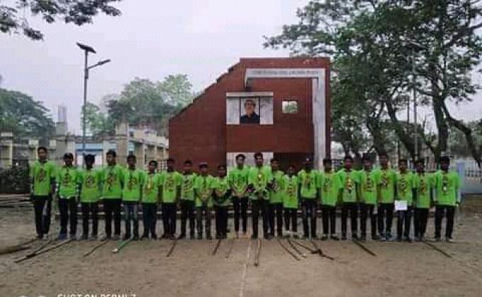 Plastic Free Upazila administration field premises. 