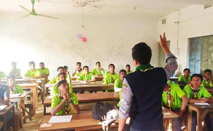 The 1st Group Camp was organized by Himanshu Kumar Dutt Memorial Free Scout GroupThe theme of the group was "No one will be left behind