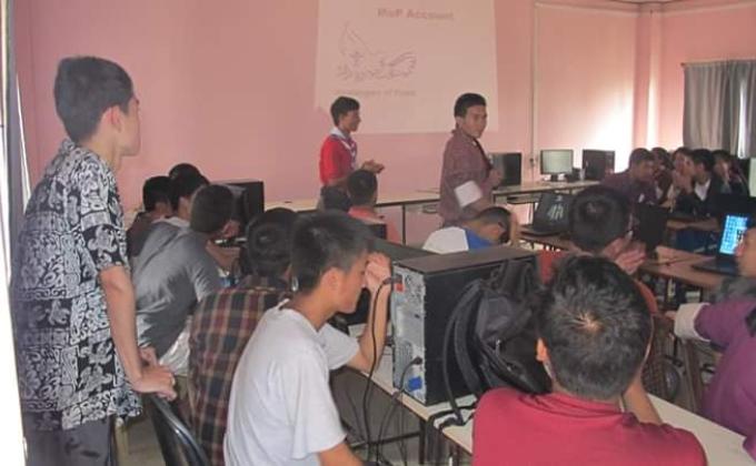 Messenger of peace awareness program for all students of Yonten Kuenjung Acadamy 