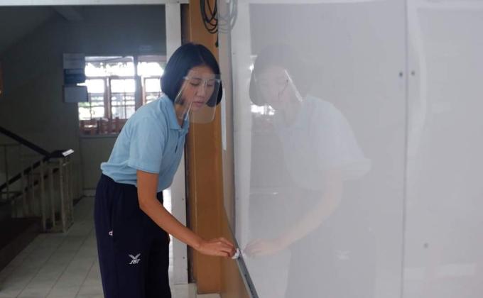 ทำความสะอาดห้องเรียน ป้องกัน covid19