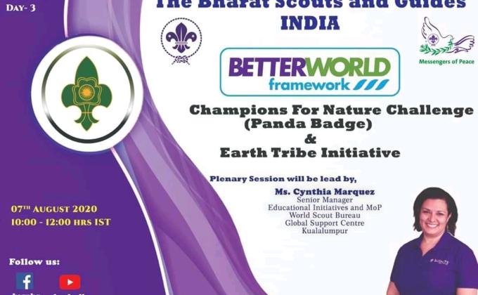  DAY-3 A VIRTUAL WEBINAR OR BETTER WORD FRAMEWORK, Champions for Nature Challenge (Panda Badge & Earth Tribe Initiative)