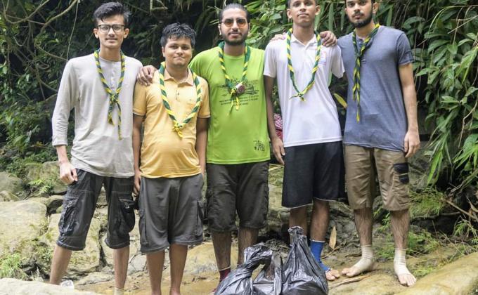 We try to keep it clean wherever we go. It is my responsibility to keep this country clean. So we keep the whole trail of this Napittachara Trail clean.