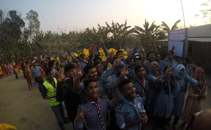 Distributing Books (Camp for Smile)
