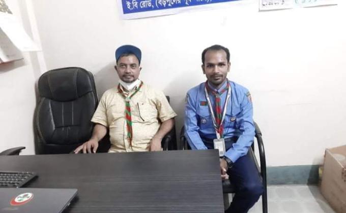 পাবনা বিজ্ঞান ও প্রযুক্তি বিশ্ববিদ্যালয় এর প্রো ভাইস চ্যান্সেলর এর সেবা মুক্ত স্কাউট গ্রুপ পরিদর্শন