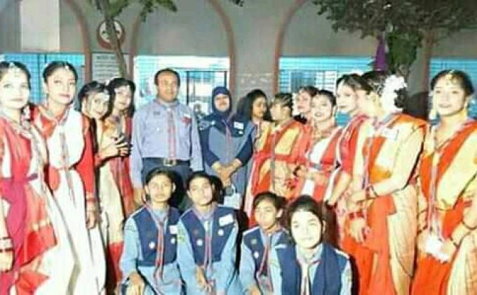 Dance group at the camp in the 3rd sub area