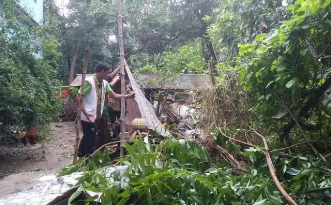 ২০১৯ সালে ঘূর্ণিঝড় আম্ফানের সময়। 