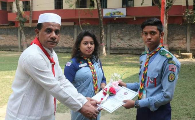 প্রেসিডেন্ট'স স্কাউট অ্যাওয়ার্ড অর্জনকারীদের শুভেচ্ছা জ্ঞাপন
