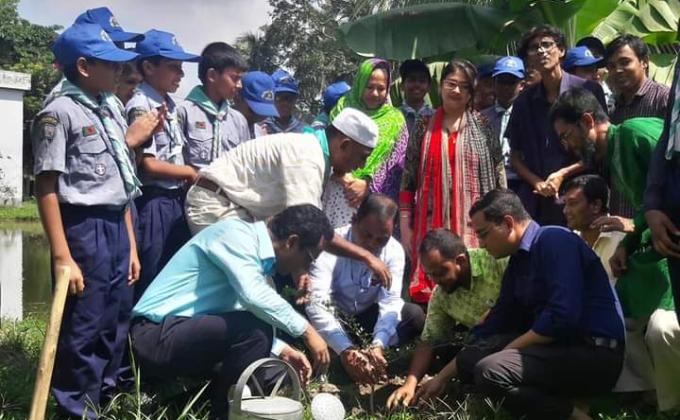 Planting Trees Dedicated to Language Martyres.