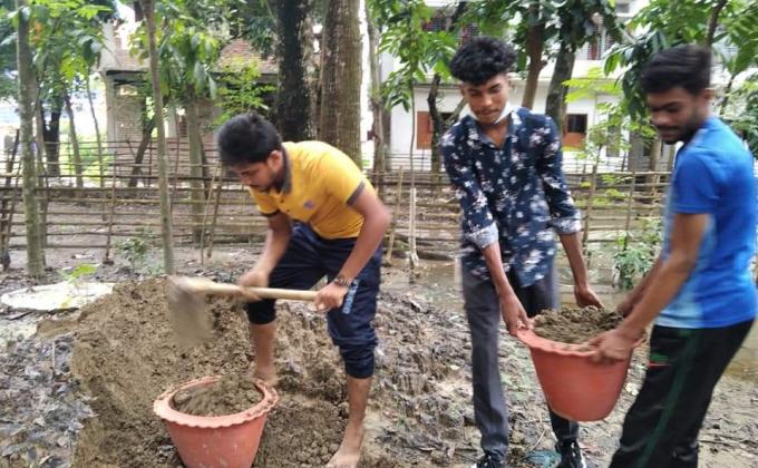 অগ্রণী মুক্ত স্কাউট গ্রুপ,ঝিনাইদহের ছাদ বাগান প্রস্তুতিমূলক কার্যক্রম.....