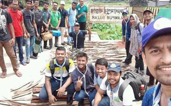 SDG survey on Jamuna Char, Jamalpur - by Crystal Open Scouts
