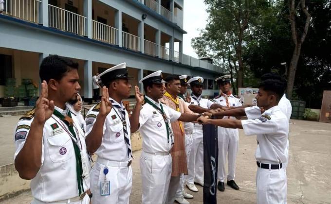 কাপ্তাই জেলা নৌ রোভারের ভিজিল ও দীক্ষা অনুষ্ঠান ২০১৯