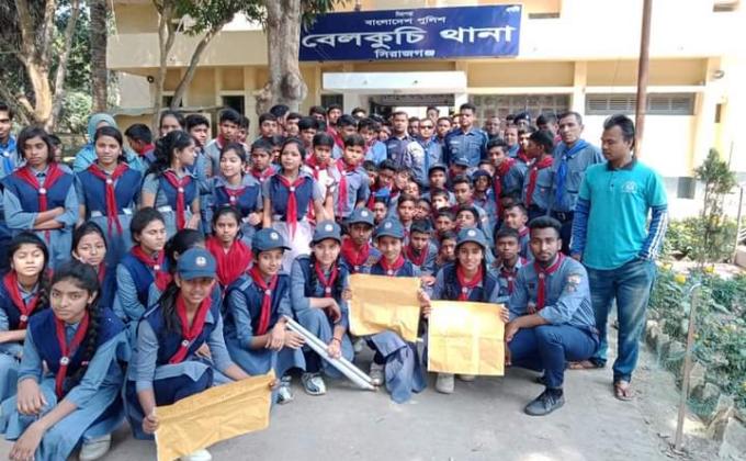 ৫ম বেলকুচি উপজেলা স্কাউট সমাবেশে পরিষ্কার পরিচ্ছন্নতা অভিযান 