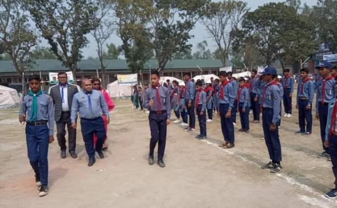 ৫ম বেলকুচি উপজেলার স্কাউট সমাবেশ উদ্বোধন 