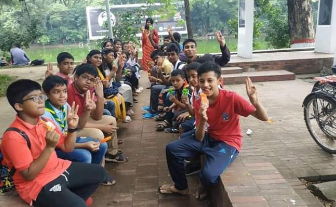 Samatat open scout group arranged a educational trip to the Bangabandhu museum . 