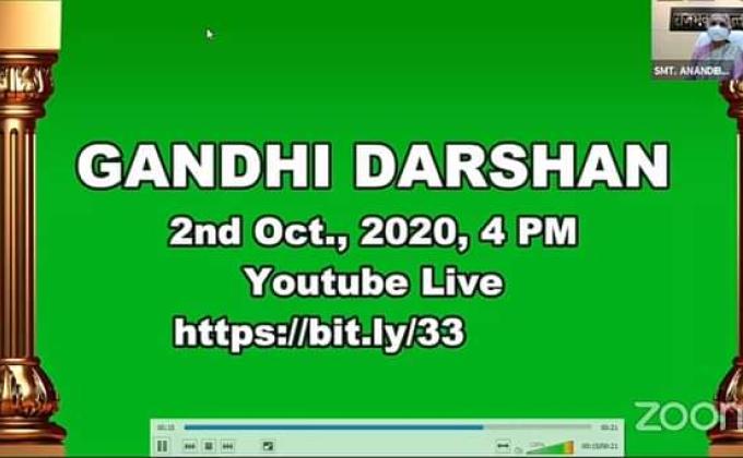 ##webinar on gandhi darsan##organised by BHARAT scouts and guides ##chief guest the governor of u.p and m. p Mrs. anandiben patel ##
