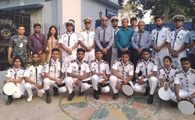 কাপ্তাই জেলা নৌ স্কাউটস পরিদর্শন 