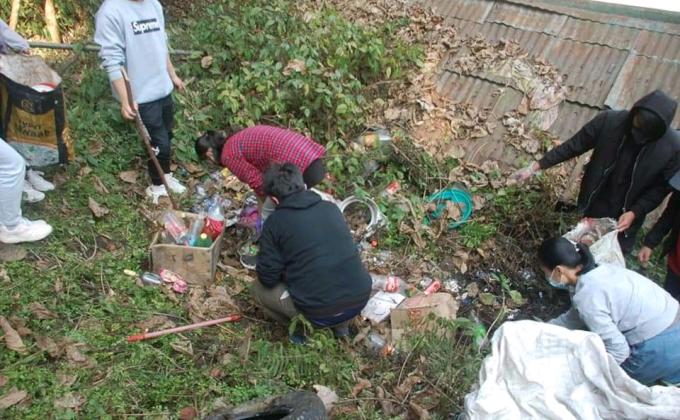 Mass cleaning in Kanglung community